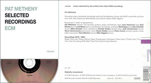 Notes for ECM :rarum IX